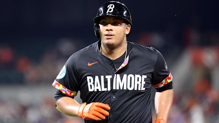 Sep 19, 2025; Baltimore, Maryland, USA; Baltimore Orioles catcher Samuel Basallo (29) runs off of the field during the sixth inning against the New York Yankees at Oriole Park at Camden Yards. Mandatory Credit: Daniel Kucin Jr.-Imagn Images Sep 19, 2025; Baltimore, Maryland, USA; Baltimore Orioles catcher Samuel Basallo (29) runs off of the field during the sixth inning against the New York Yankees at Oriole Park at Camden Yards. Mandatory Credit: Daniel Kucin Jr.-Imagn Images