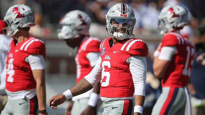 Oct 17, 2026; Oxford, Mississippi, USA; Mississippi Rebels quarterback Trinidad Chambliss (6) warms up before the game against the Missouri Tigers at Vaught-Hemingway Stadium. Mandatory Credit: Petre Thomas-Imagn Images Oct 17, 2026; Oxford, Mississippi, USA; Mississippi Rebels quarterback Trinidad Chambliss (6) warms up before the game against the Missouri Tigers at Vaught-Hemingway Stadium. Mandatory Credit: Petre Thomas-Imagn Images