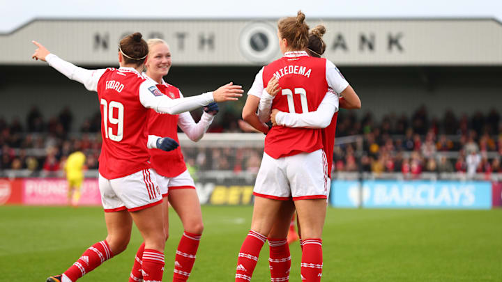 Miedema was on the scoresheet for Gunners against Everton