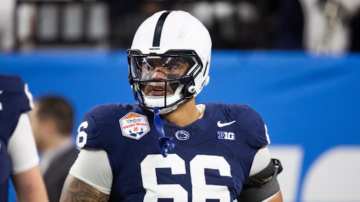 Penn State Nittany Lions offensive lineman Drew Shelton against the Boise State Broncos during the Fiesta Bowl 