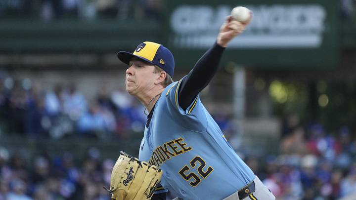 May 20, 2026; Chicago, Illinois, USA; Milwaukee Brewers pitcher Kyle Harrison (52) throws the ball against the Chicago Cubs during the first inning at Wrigley Field. Mandatory Credit: David Banks-Imagn Images May 20, 2026; Chicago, Illinois, USA; Milwaukee Brewers pitcher Kyle Harrison (52) throws the ball against the Chicago Cubs during the first inning at Wrigley Field. Mandatory Credit: David Banks-Imagn Images