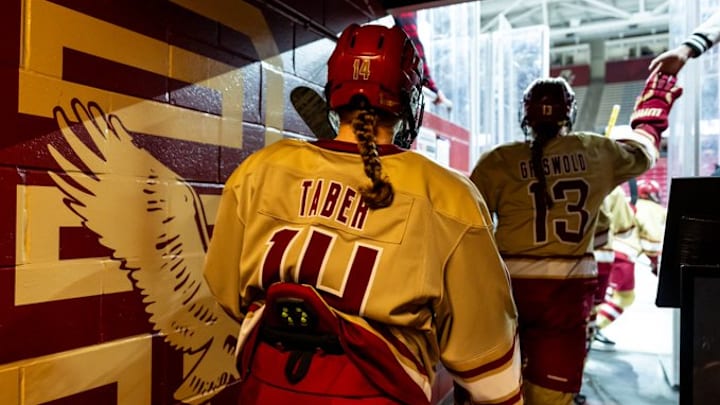 Sammy Taber heads to the ice before home matchup with Providence Friars. Sammy Taber heads to the ice before home matchup with Providence Friars.