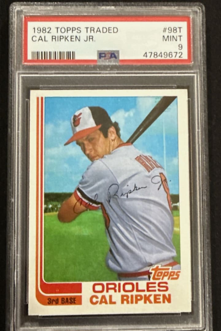 Cal Ripken Jr.'s First Topps Solo Card Carries 1982 Topps Traded Set