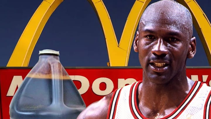 A Bottle of Michael Jordan's McJordan burger BBQ sauce is back for sale on eBay. A Bottle of Michael Jordan's McJordan burger BBQ sauce is back for sale on eBay.