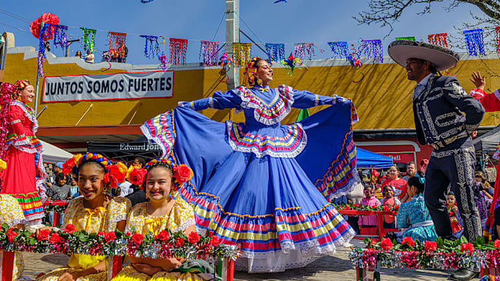 Dancers at a Cinco de Mayo celebration in the United States