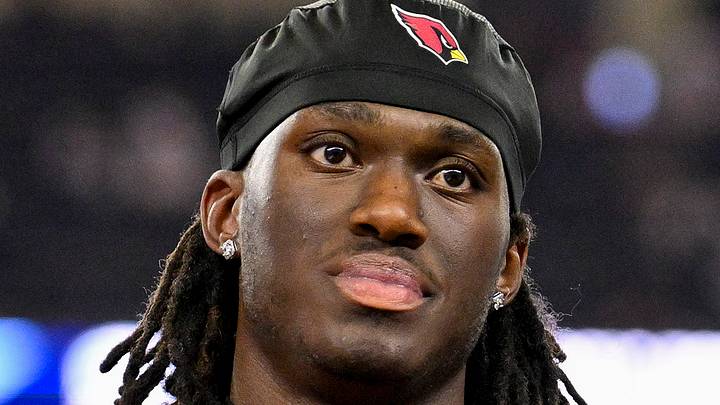 Arizona Cardinals wide receiver Marvin Harrison Jr. stands on the sidelines