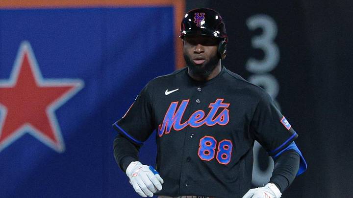 Apr 23, 2026; New York City, New York, USA; New York Mets center fielder Luis Robert Jr. (88) reacts after hitting a double during the second inning against the Minnesota Twins at Citi Field. Mandatory Credit: Vincent Carchietta-Imagn Images Apr 23, 2026; New York City, New York, USA; New York Mets center fielder Luis Robert Jr. (88) reacts after hitting a double during the second inning against the Minnesota Twins at Citi Field. Mandatory Credit: Vincent Carchietta-Imagn Images