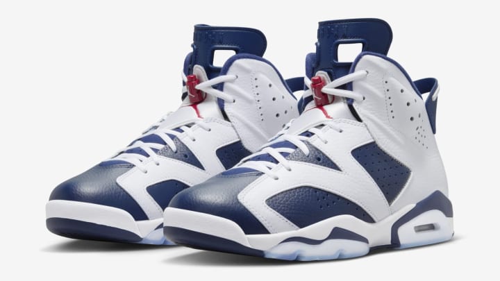 The Air Jordan 6 'Olympic' sneakers. The Air Jordan 6 'Olympic' sneakers.