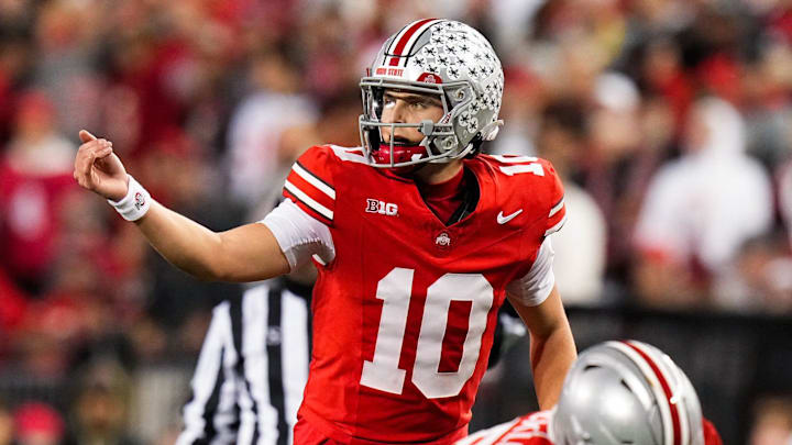 Ohio State Buckeyes quarterback Julian Sayin has led his team to an 11-0 record to start the season.