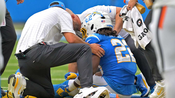 Los Angeles Chargers running back Najee Harris.