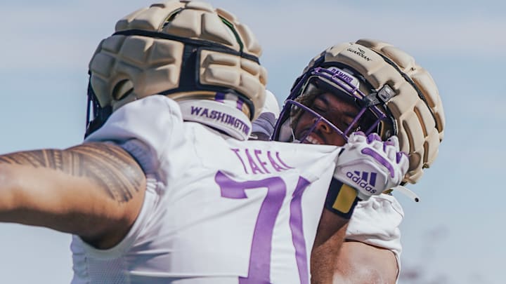 Kahlee Tafai (71) and Michael Watkins get after it. Kahlee Tafai (71) and Michael Watkins get after it.