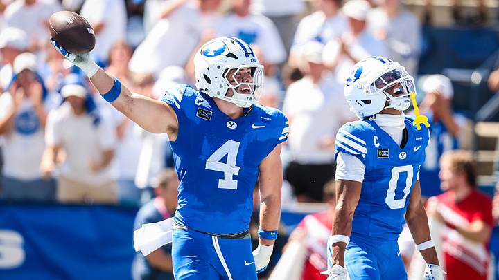 BYU linebacker Cade Uluave against Arizona BYU linebacker Cade Uluave against Arizona