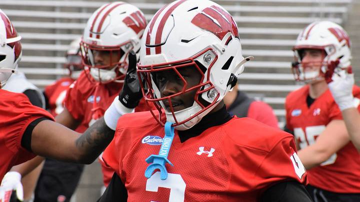 Wisconsin CB Javan Robinson. Wisconsin CB Javan Robinson.