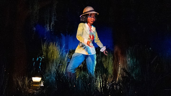 “Drop on in” with Princess Tiana this summer as Tiana’s Bayou Adventure opens in Magic Kingdom Park on June 28. The new attraction at Walt Disney World Resort in Lake Buena Vista, Fla., invites guests to join beloved characters and all-new friends on a thrilling adventure, all set against the music and excitement of a New Orleans celebration. (Olga Thompson, Photographer)