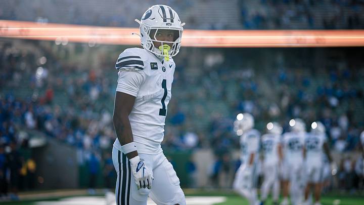 BYU wide receiver Legend Glasker against Colorado StateBYU Football BYU wide receiver Legend Glasker against Colorado StateBYU Football