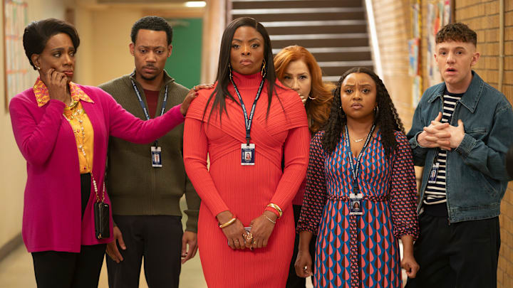 ABBOTT ELEMENTARY - ÒAuditÓ - Ava and the teachers must band together to hide the golf-course contraband. WEDNESDAY, MARCH 19 (8:30-9:02 p.m. EDT) on ABC. (Disney/Gilles Mingasson) 
SHERYL LEE RALPH, TYLER JAMES WILLIAMS, JANELLE JAMES, LISA ANN WALTER, QUINTA BRUNSON, CHRIS PERFETTI