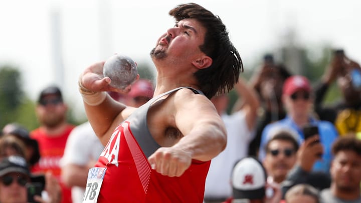 Nixa junior Jackson Cantwell - throwing for possibly the final time in his high school career - won the USA Track and Field U20 national championship in the shot put at the Nike Outdoor Nationals at Hayward Field in Eugene, Oregon, on Friday, June 20, 2025.