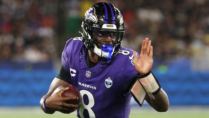 Football - NFL - Baltimore Ravens v Dallas Cowboys - Estadio Maracana, Rio de Janeiro, Brazil - September 27, 2026 Baltimore Ravens' Lamar Jackson in action REUTERS/Sergio Moraes Football - NFL - Baltimore Ravens v Dallas Cowboys - Estadio Maracana, Rio de Janeiro, Brazil - September 27, 2026 Baltimore Ravens' Lamar Jackson in action REUTERS/Sergio Moraes