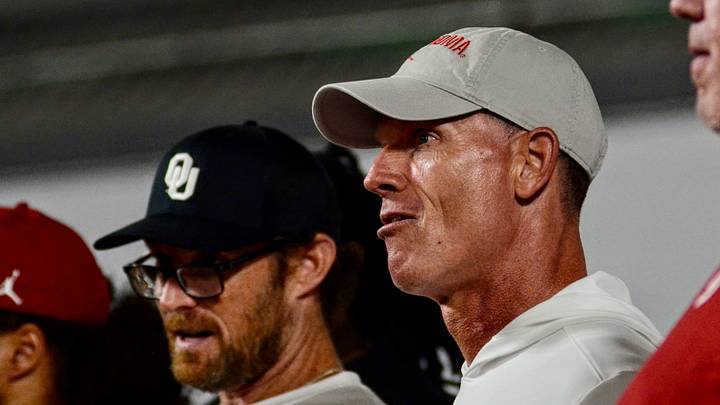 Oklahoma coach Brent Venables looks on during one of OU's elite prospect camps. Oklahoma coach Brent Venables looks on during one of OU's elite prospect camps.