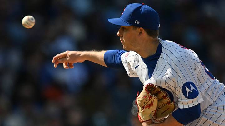 May 3, 2026: Chicago Cubs pitcher Phil Maton (88) pitches against the Arizona Diamondbacks during the seventh inning at Wrigley Field. Credit: Patrick Gorski-Imagn Images