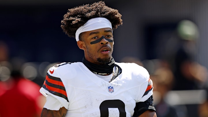 Cleveland Browns cornerback Greg Newsome II before the game against the Baltimore Ravens.