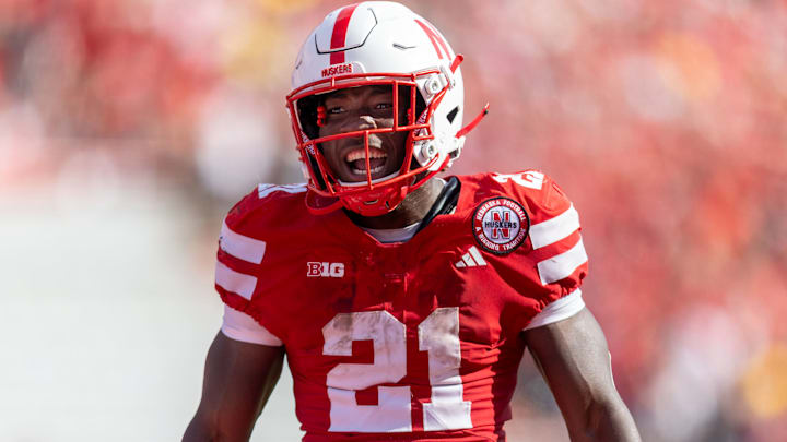 Nebraska running back Emmett Johnson who totaled 1,821 all-purpose yards and scored 15 touchdowns in 12 regular season games. 