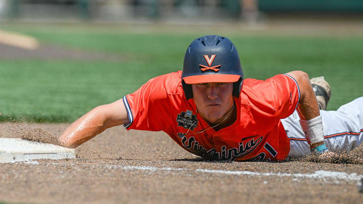 Virginia Cavaliers third baseman Eric Becker 