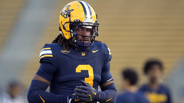 Sep 14, 2024; Berkeley, California, USA; California Golden Bears defensive back Nohl Williams (3) before the game against the San Diego State Aztecs at California Memorial Stadium. Mandatory Credit: Darren Yamashita-Imagn Images
