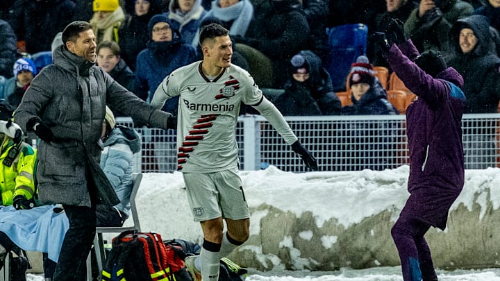 Patrik Schick bejubelt seinen Treffer gegen Häcken