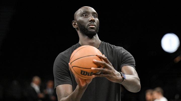 Oct 8, 2026; Brooklyn, New York, USA; Philadelphia 76ers center Tacko Fall (99) warms up before a game against the Brooklyn Nets at Barclays Center. Mandatory Credit: John Jones-Imagn Images Oct 8, 2026; Brooklyn, New York, USA; Philadelphia 76ers center Tacko Fall (99) warms up before a game against the Brooklyn Nets at Barclays Center. Mandatory Credit: John Jones-Imagn Images