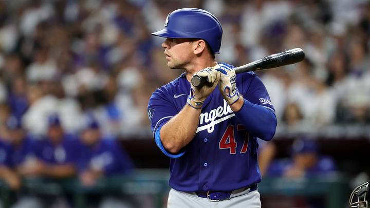Aug 9, 2026; Phoenix, Arizona, USA; Los Angeles Dodgers catcher Ben Rortvedt against the Arizona Diamondbacks at Chase Field. Mandatory Credit: Mark J. Rebilas-Imagn Images Aug 9, 2026; Phoenix, Arizona, USA; Los Angeles Dodgers catcher Ben Rortvedt against the Arizona Diamondbacks at Chase Field. Mandatory Credit: Mark J. Rebilas-Imagn Images