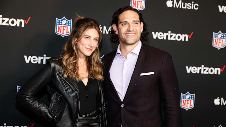 Mark Sanchez with his wife Perry Mattfeld Mark Sanchez with his wife Perry Mattfeld