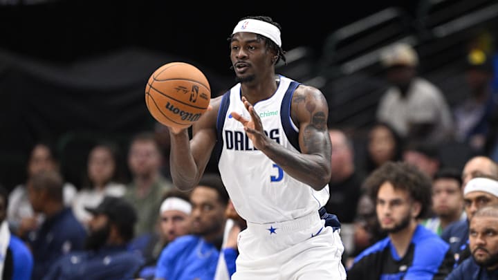 Oct 7, 2024; Dallas, Texas, USA; Dallas Mavericks forward Emanuel Miller (3) in action