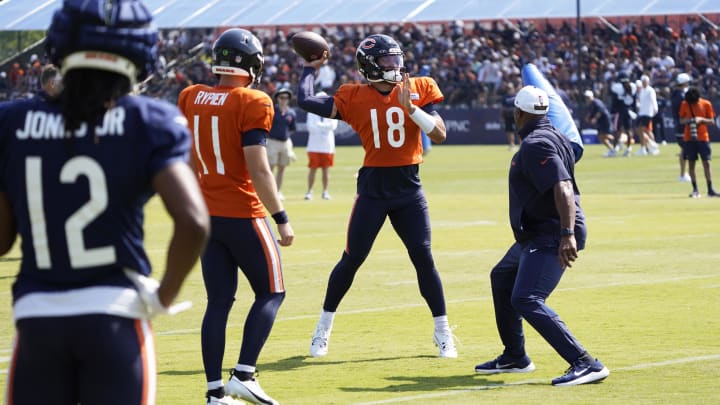 Caleb Williams is ready to play but Matt Eberflus needs to see they can protect him properly and will wait to say if it's this week. Caleb Williams is ready to play but Matt Eberflus needs to see they can protect him properly and will wait to say if it's this week.