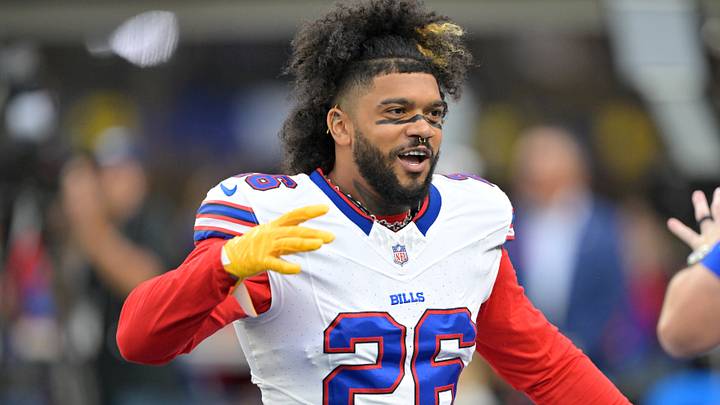 Buffalo Bills running back Ty Johnson looks on before the game against the Los Angeles Rams at SoFi Stadium. Buffalo Bills running back Ty Johnson looks on before the game against the Los Angeles Rams at SoFi Stadium.