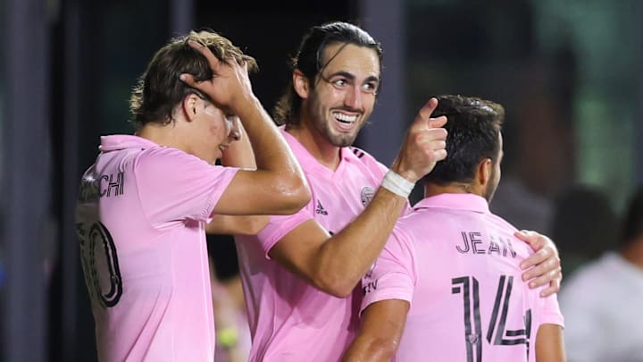 Jugadores del Inter de Miami celebran un gol.