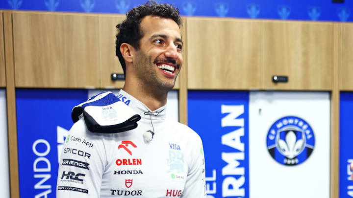 MONTREAL, QUEBEC - JUNE 05: Daniel Ricciardo of Australia and Visa Cash App RB and Max Verstappen of the Netherlands and Oracle Red Bull Racing prepare to take part in the Red Bull Unserious Race during previews ahead of the F1 Grand Prix of Canada on June 05, 2024 in Montreal, Quebec. (Photo by Mark Thompson/Getty Images) MONTREAL, QUEBEC - JUNE 05: Daniel Ricciardo of Australia and Visa Cash App RB and Max Verstappen of the Netherlands and Oracle Red Bull Racing prepare to take part in the Red Bull Unserious Race during previews ahead of the F1 Grand Prix of Canada on June 05, 2024 in Montreal, Quebec. (Photo by Mark Thompson/Getty Images)