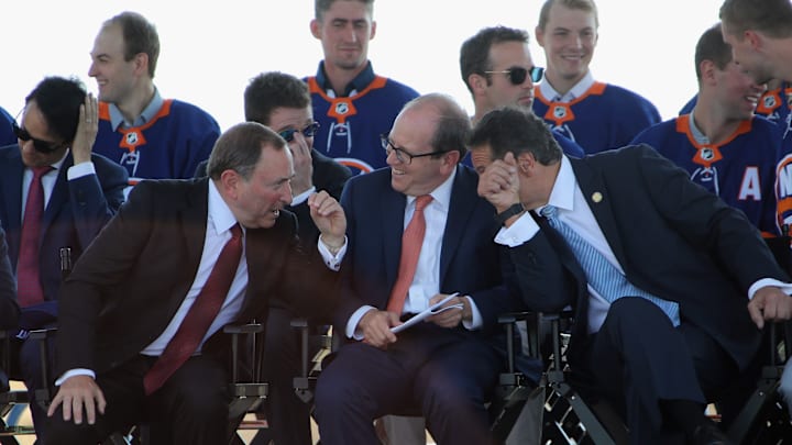 New York Governor Andrew Cuomo Announces Start Of New New York Islanders Arena At Belmont Park New York Governor Andrew Cuomo Announces Start Of New New York Islanders Arena At Belmont Park