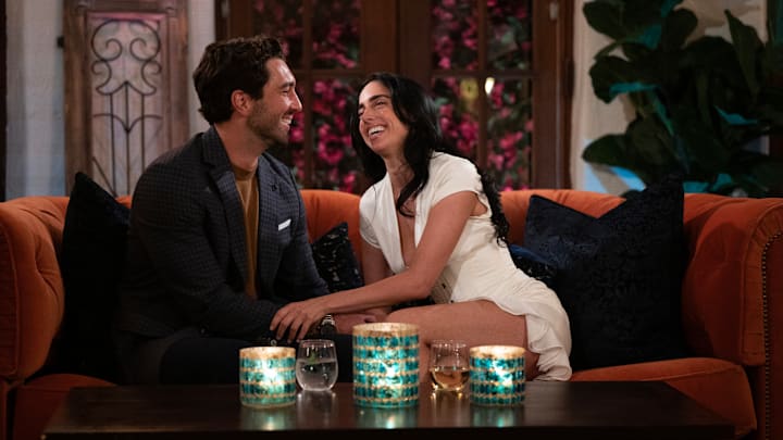 THE BACHELOR - Ò2802Ó - Joey kicks things off with the first group date where wedding bells ring and stakes are higher than ever. Then, the first one-on-one date takes love to new heights, and Joey discovers which women have the bravery and stamina for lasting partnerships. MONDAY, JAN. 29 (8:00-10:03 p.m. EST), on ABC. (Disney/John Fleenor)
JOEY GRAZIADEI, MARIA