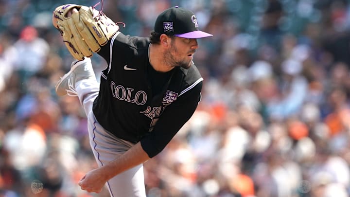 Aug 15, 2021; San Francisco, California, USA; Colorado Rockies relief pitcher Ben Bowden (51) throws a pitch during the seventh inning against the San Francisco Giants at Oracle Park. Mandatory Credit: Darren Yamashita-Imagn Images Aug 15, 2021; San Francisco, California, USA; Colorado Rockies relief pitcher Ben Bowden (51) throws a pitch during the seventh inning against the San Francisco Giants at Oracle Park. Mandatory Credit: Darren Yamashita-Imagn Images