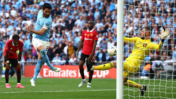 Ilkay Gundogan (left) and David de Gea (right) have both been included on the list of released players by their respective clubs