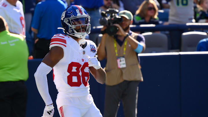 New York Giants wide receiver Darius Slayton is a pending unrestricted free agent expected to test the market this year. New York Giants wide receiver Darius Slayton is a pending unrestricted free agent expected to test the market this year.