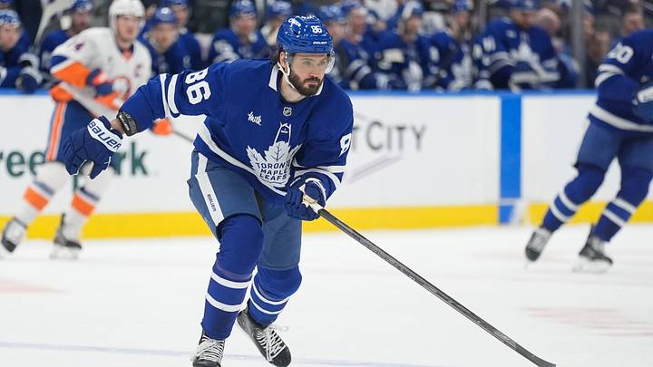 Oct 17, 2026; Toronto, Ontario, CAN; Toronto Maple Leafs right wing Kirill Marchenko (86) skates against the New York Islanders during the first period at Scotiabank Arena. Mandatory Credit: John E. Sokolowski-Imagn Images Oct 17, 2026; Toronto, Ontario, CAN; Toronto Maple Leafs right wing Kirill Marchenko (86) skates against the New York Islanders during the first period at Scotiabank Arena. Mandatory Credit: John E. Sokolowski-Imagn Images