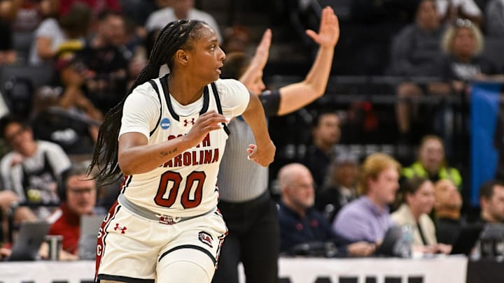 South Carolina Gamecocks guard Ta'Niya Latson. South Carolina Gamecocks guard Ta'Niya Latson.