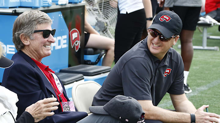 Steve Spurrier Jr. (right) will help coach the quarterbacks on the sidelines during games. Steve Spurrier Jr. (right) will help coach the quarterbacks on the sidelines during games.