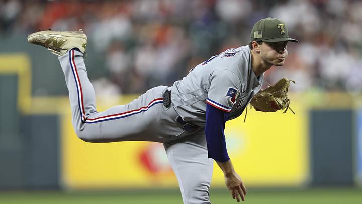 Texas Rangers starting pitcher Jack Leiter.