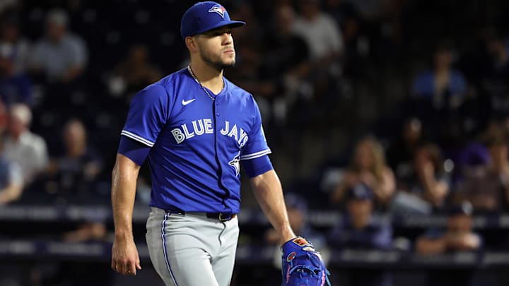 Toronto Blue Jays starting pitcher Jose Berrios. Toronto Blue Jays starting pitcher Jose Berrios.