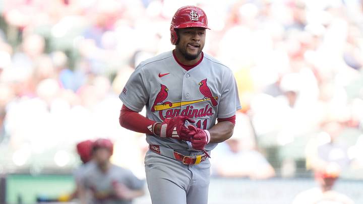 St. Louis Cardinals center fielder Victor Scott II (11) walks during the third inning of the game against the Milwaukee Brewers on Wednesday May 27, 2026 at American Family Field in Milwaukee, Wisconsin. St. Louis Cardinals center fielder Victor Scott II (11) walks during the third inning of the game against the Milwaukee Brewers on Wednesday May 27, 2026 at American Family Field in Milwaukee, Wisconsin.