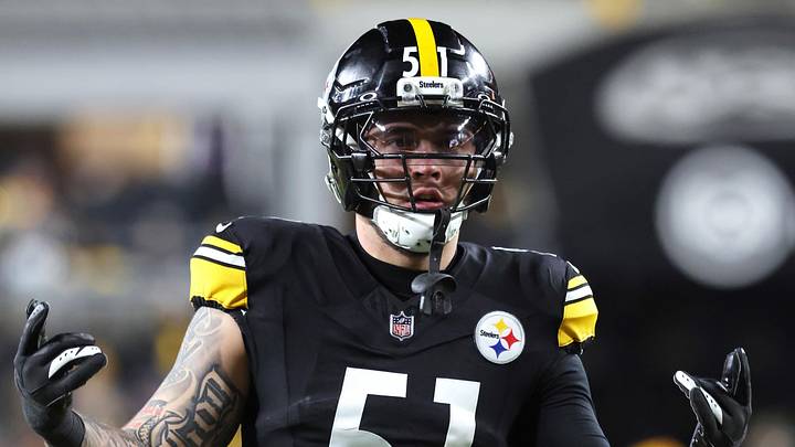 Jan 12, 2026; Pittsburgh, PA, USA; Pittsburgh Steelers linebacker Nick Herbig (51) gestures against the Houston Texans during the first quarter in an AFC Wild Card Round game at Acrisure Stadium. Mandatory Credit: Charles LeClaire-Imagn Images Jan 12, 2026; Pittsburgh, PA, USA; Pittsburgh Steelers linebacker Nick Herbig (51) gestures against the Houston Texans during the first quarter in an AFC Wild Card Round game at Acrisure Stadium. Mandatory Credit: Charles LeClaire-Imagn Images