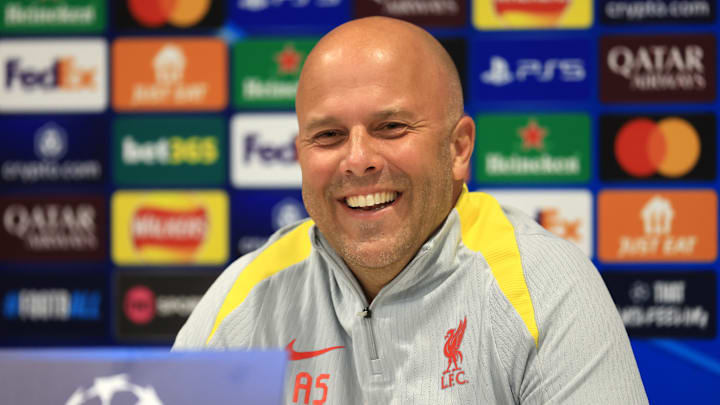 Liverpool FC Training Session And Press Conference - UEFA Champions League 2024/25 League Phase MD5
